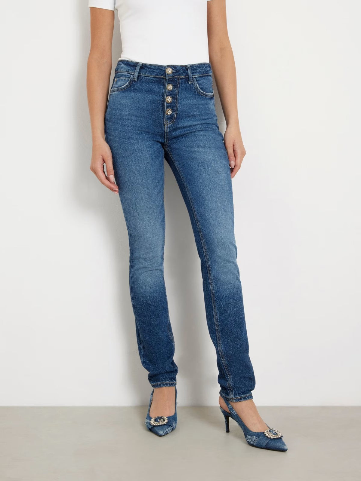 1981 Embellished Button Jeans