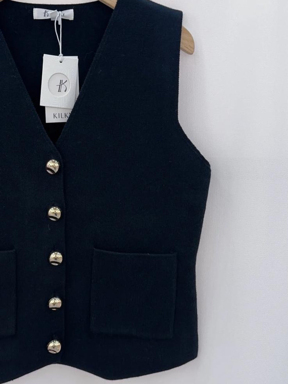 Elora Black Waistcoat