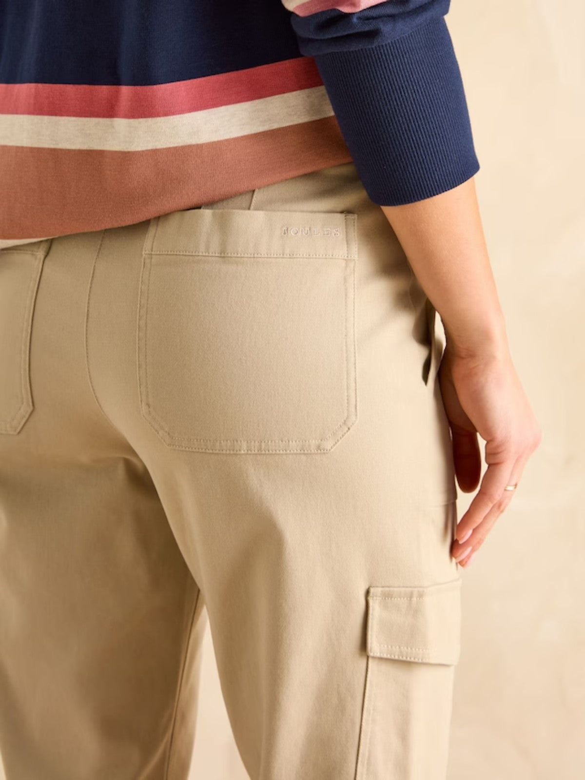 Cream Cargo Trousers