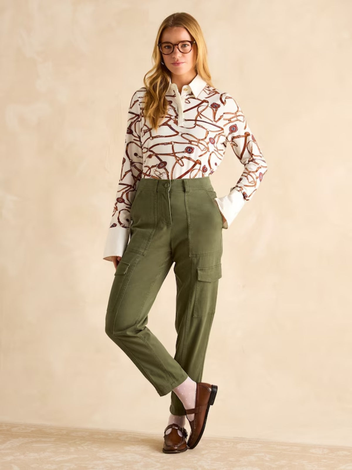 Khaki Cargo Trousers