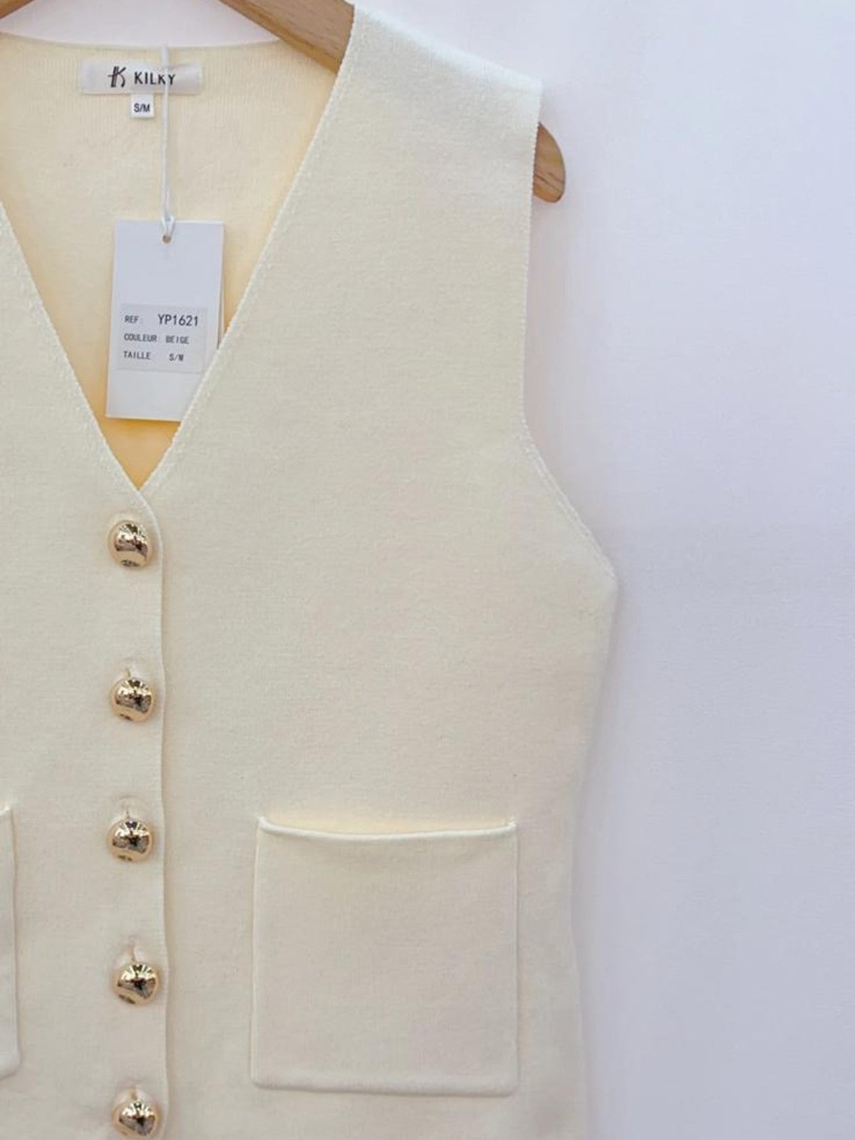 Elora Cream Waistcoat