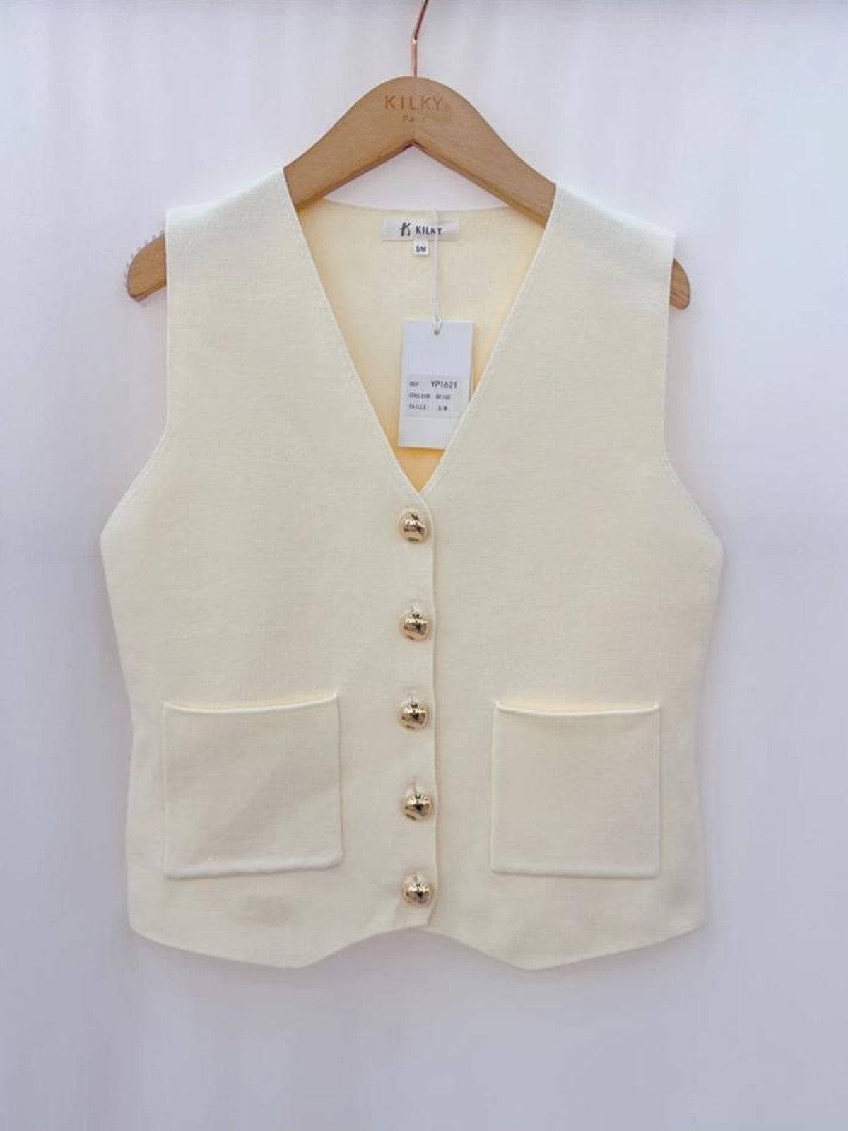 Elora Cream Waistcoat