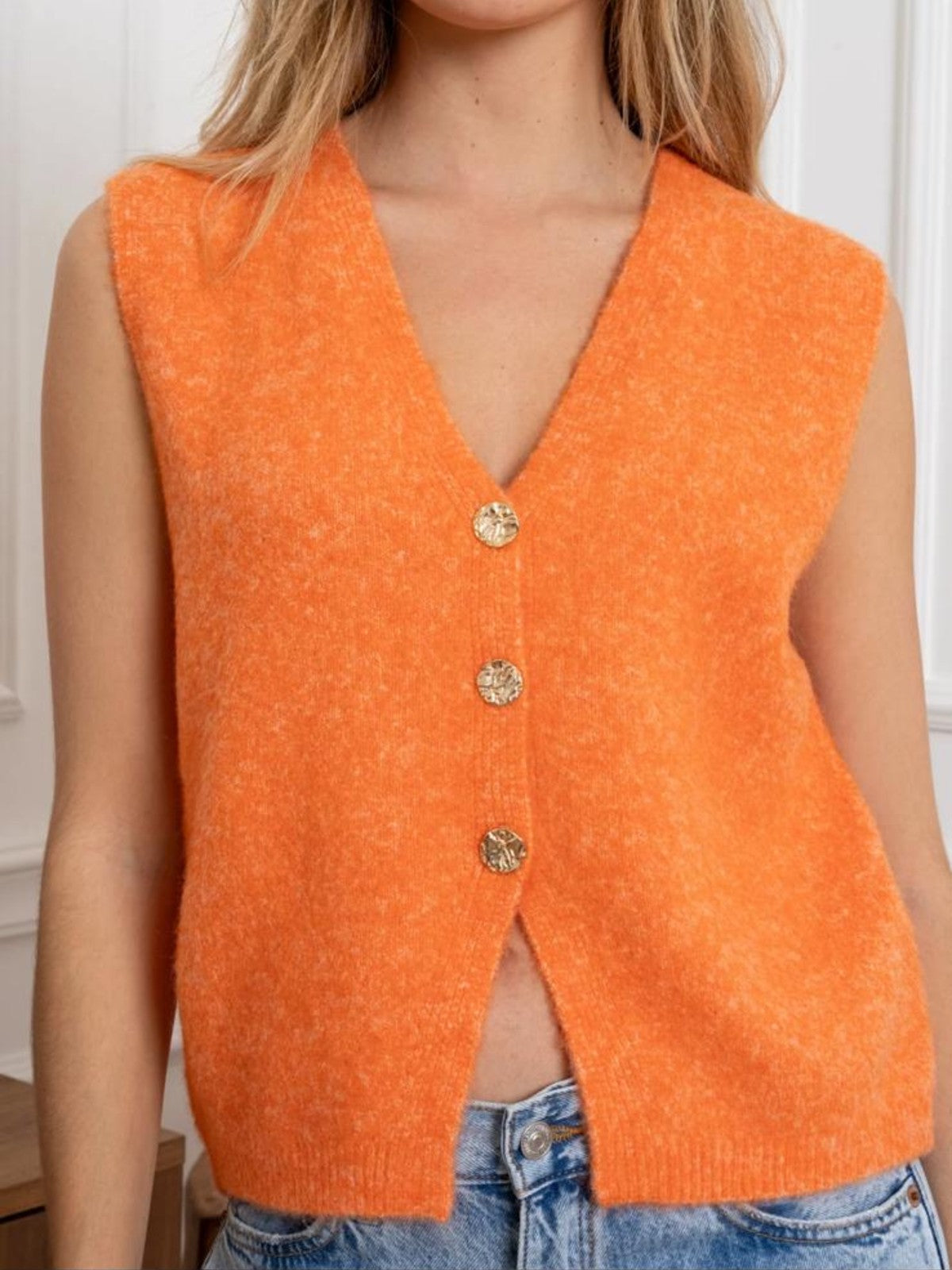 Hallie Orange Waistcoat