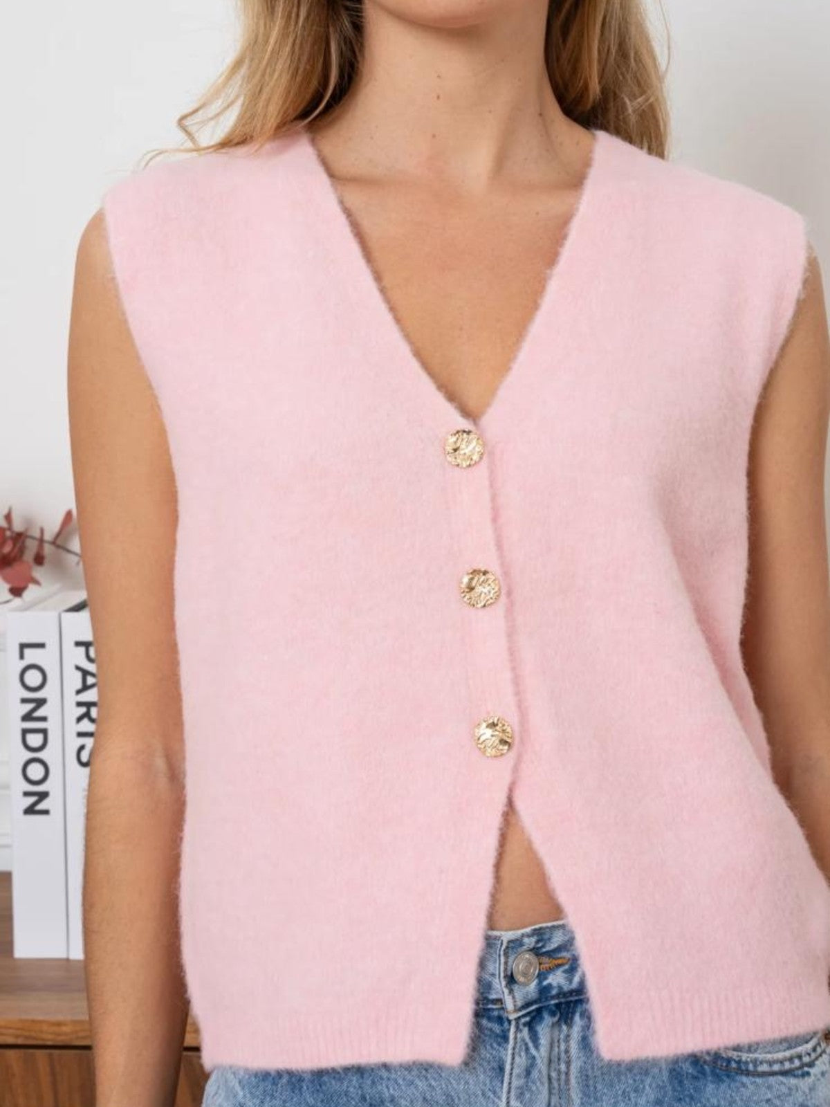 Hallie Pink Waistcoat