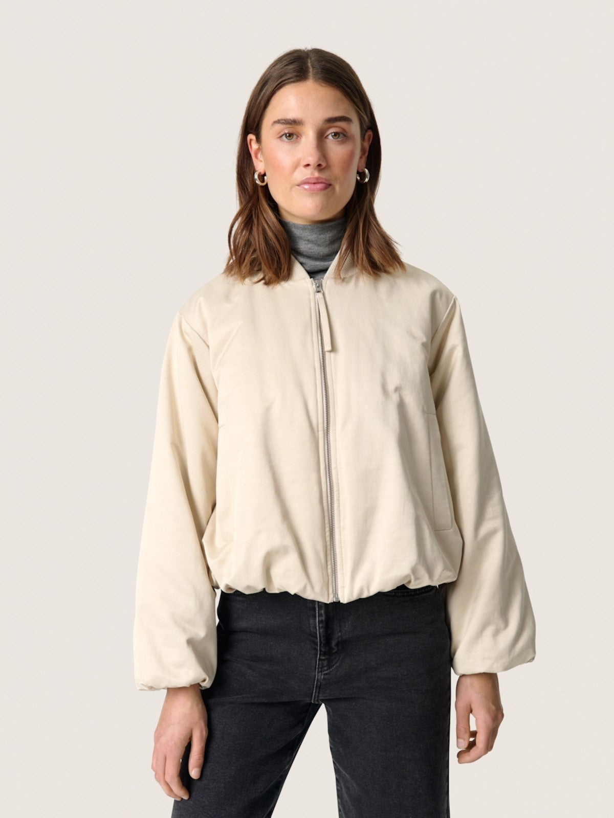 Kalea Cream Bomber Jacket