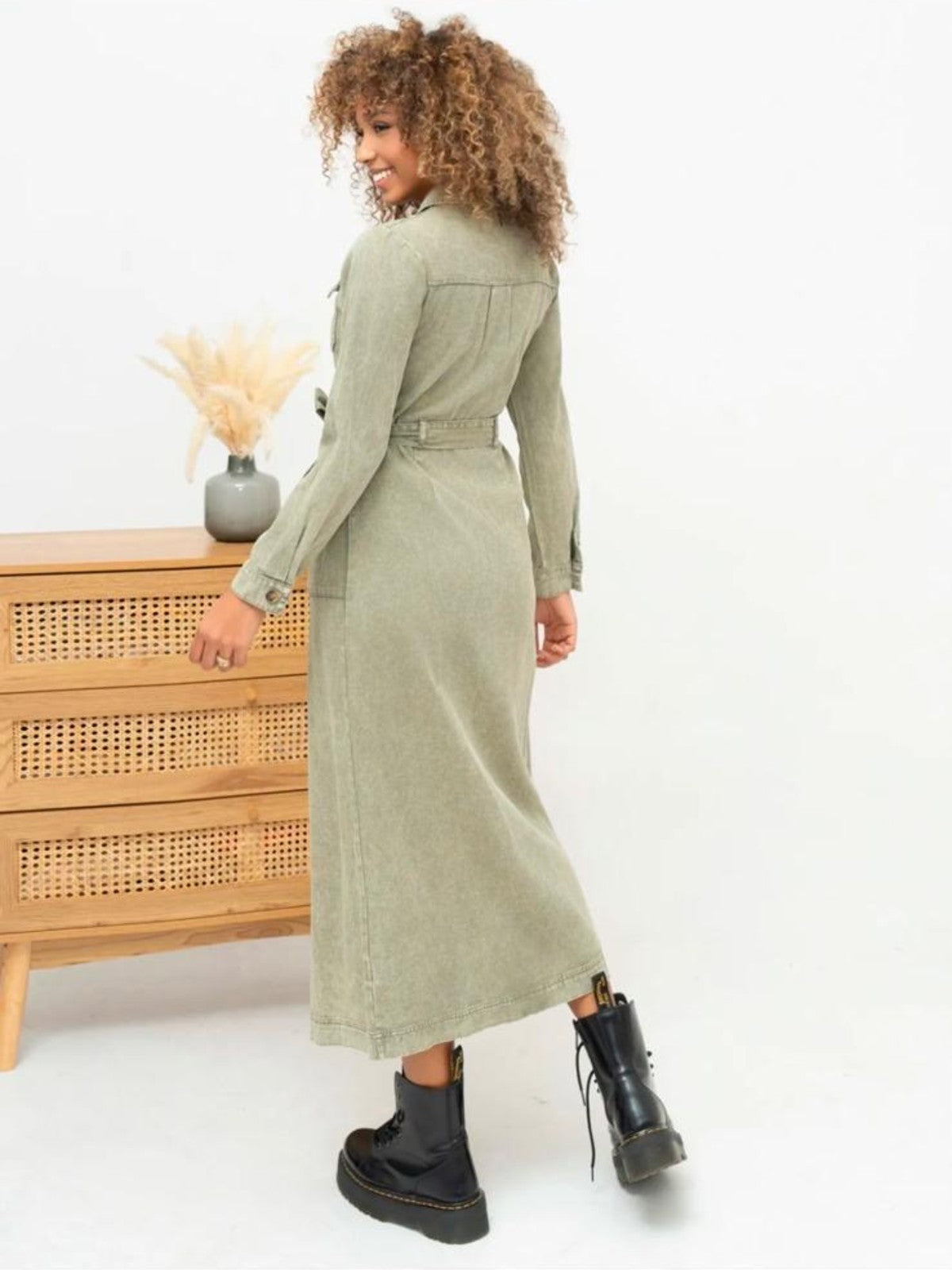 Callie Khaki Dress