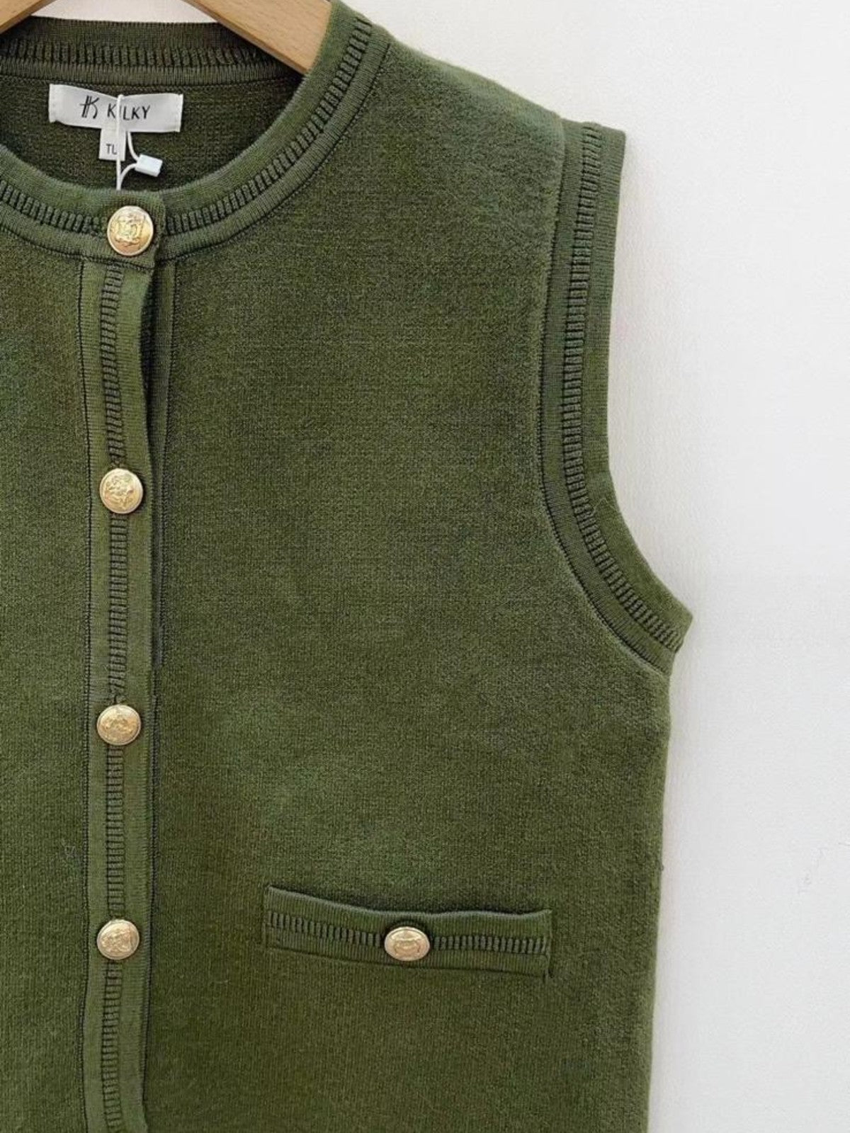 Cadance Khaki Waistcoat