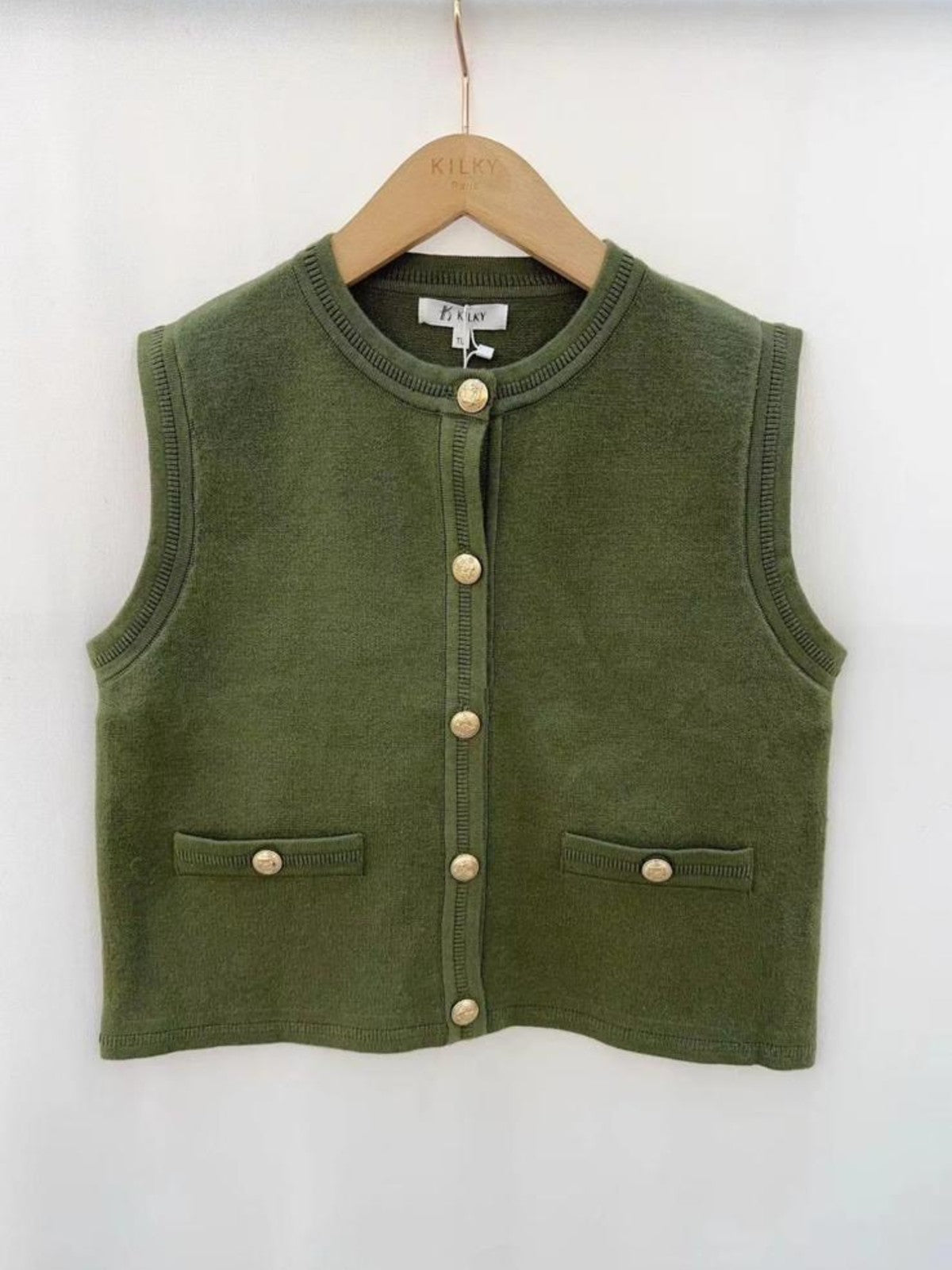 Cadance Khaki Waistcoat