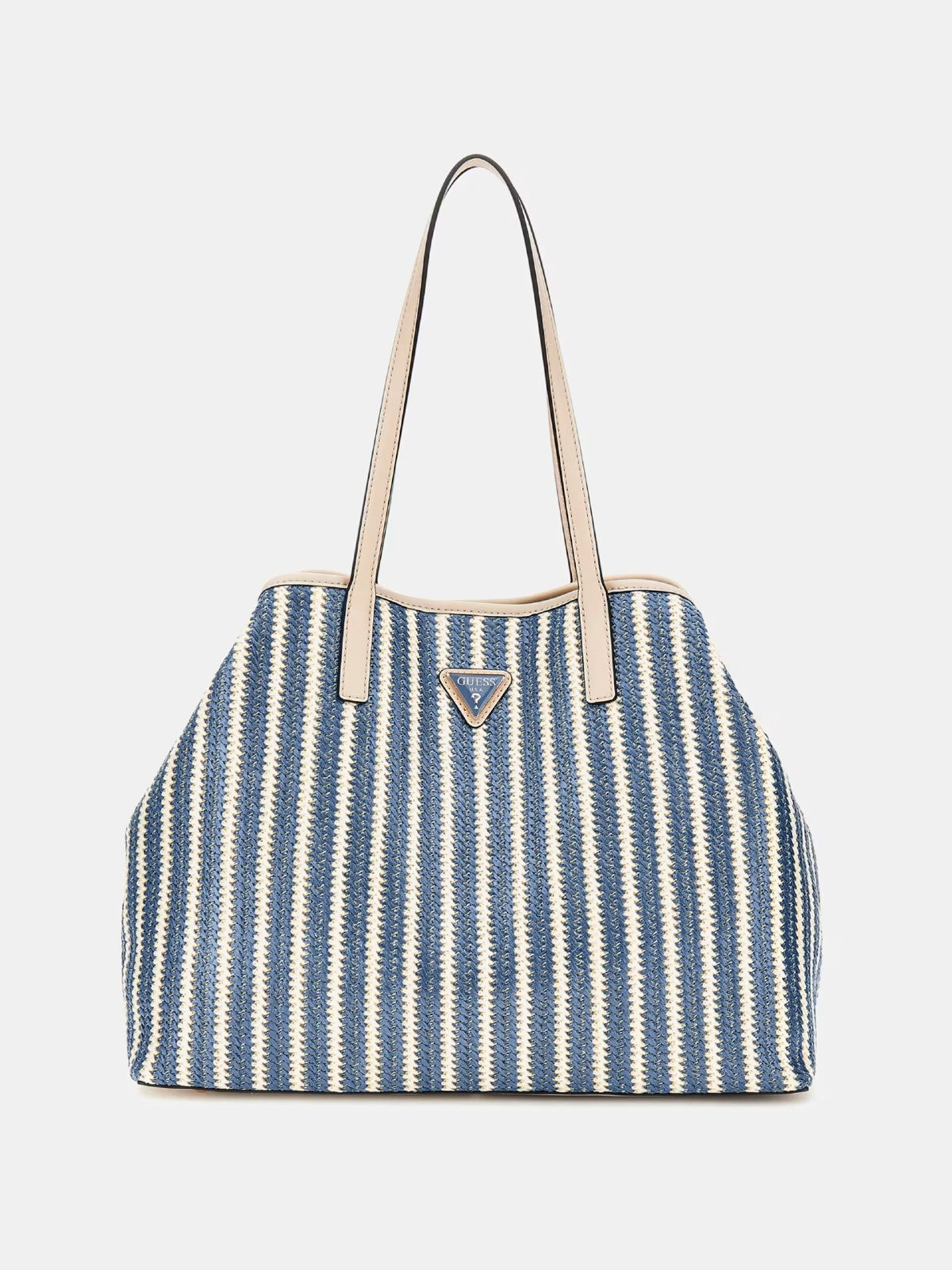 Vikky Blue Raffia Shopper Bag