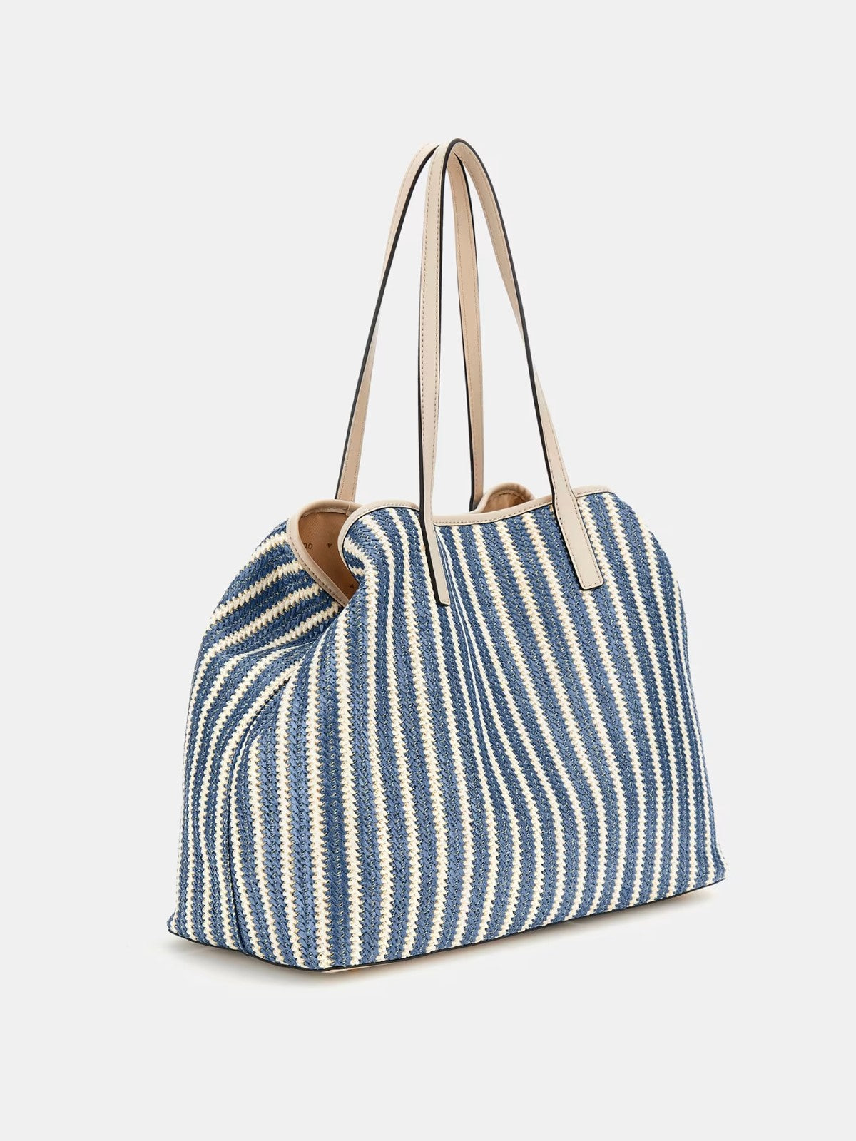 Vikky Blue Raffia Shopper Bag