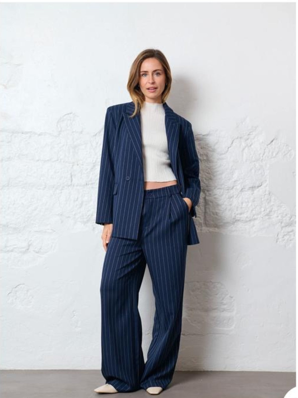 Barbara Pinstripe Trousers