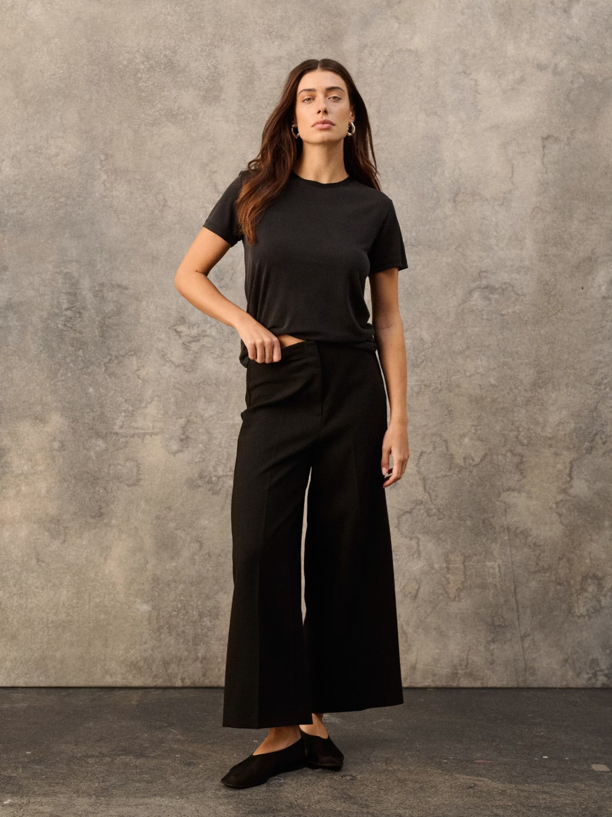 Corinne Black Cropped Pant