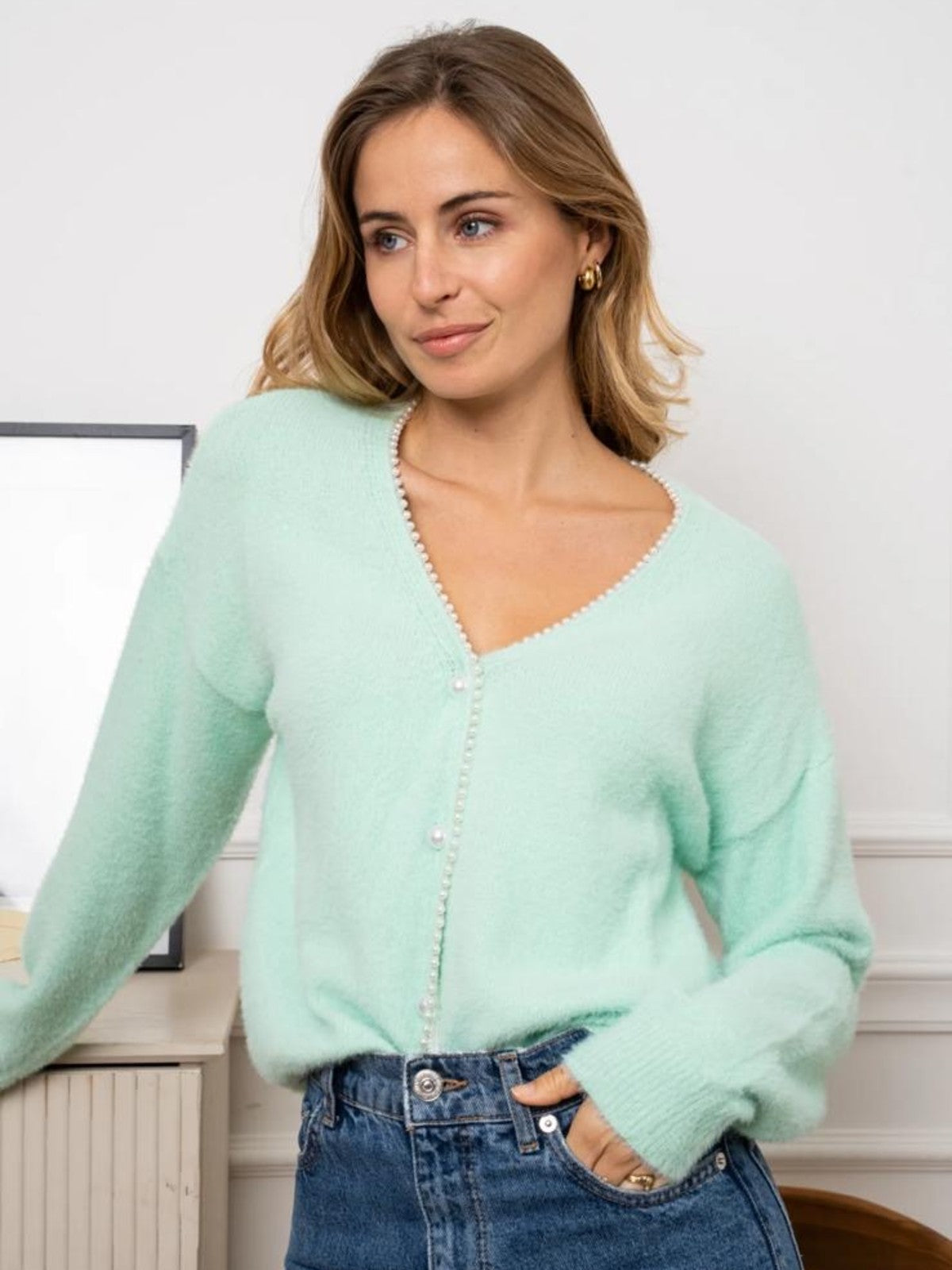 Diana Mint Cardigan