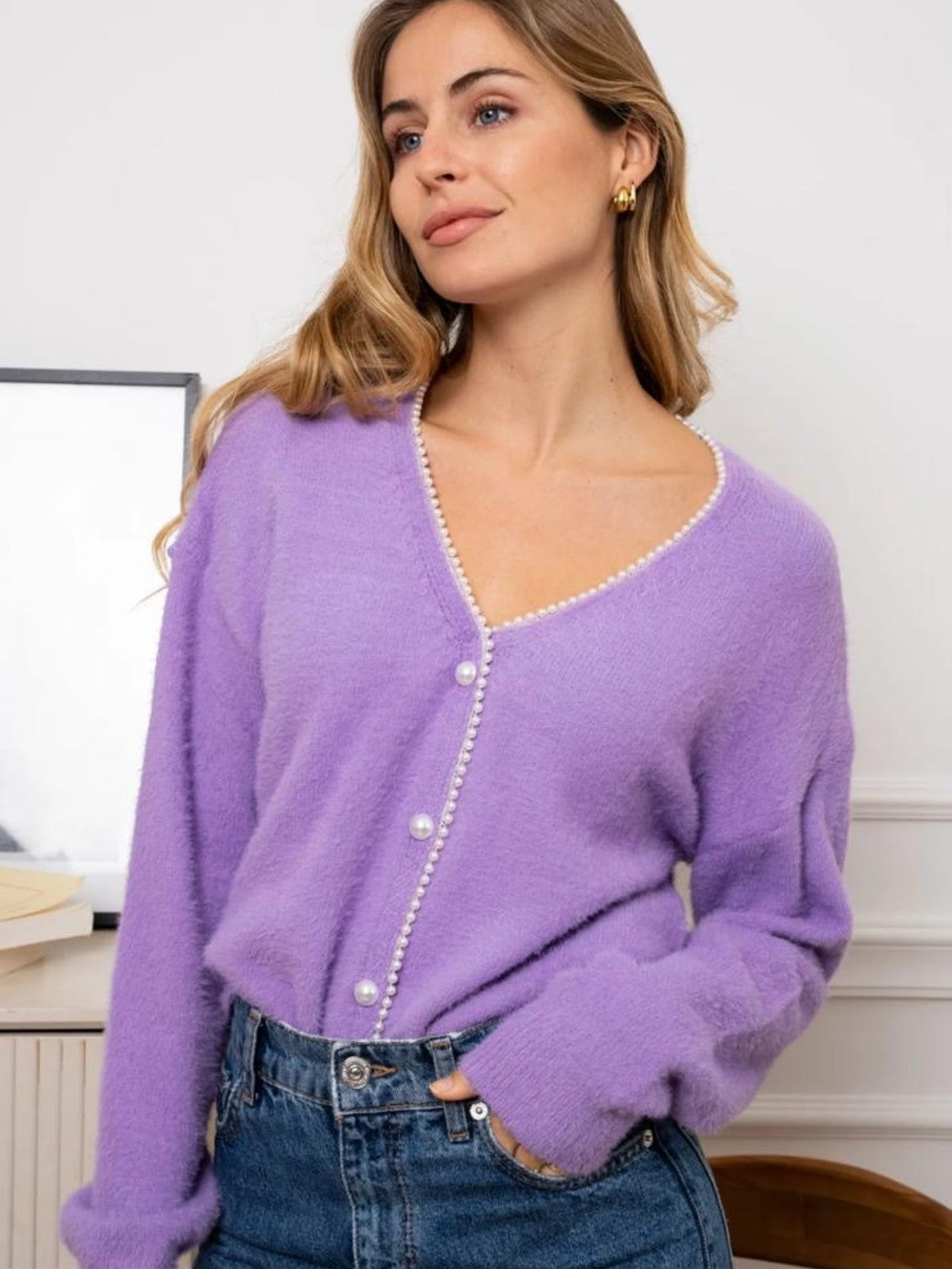 Diana Lilac Cardigan