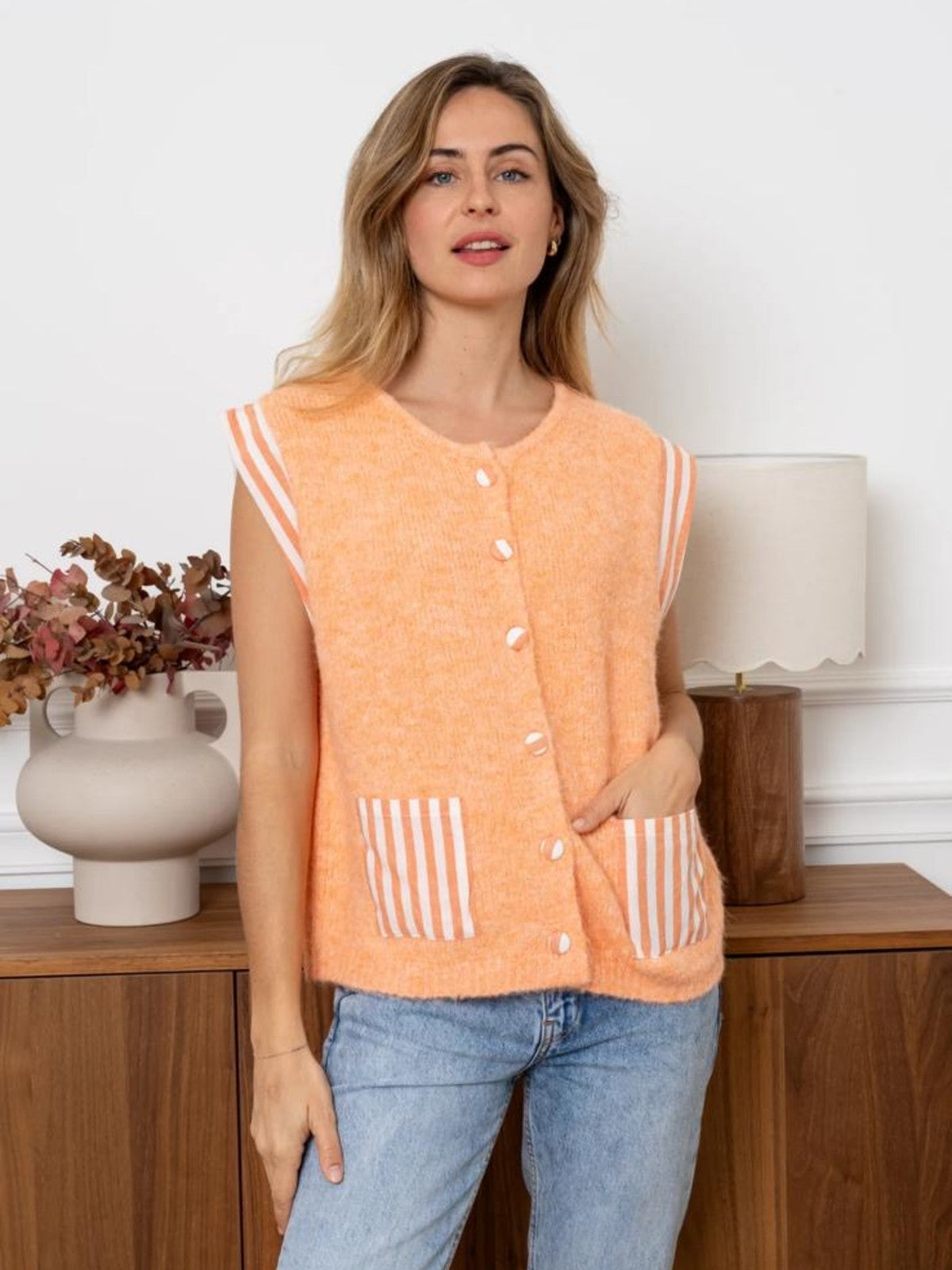 Ellie Orange Waistcoat