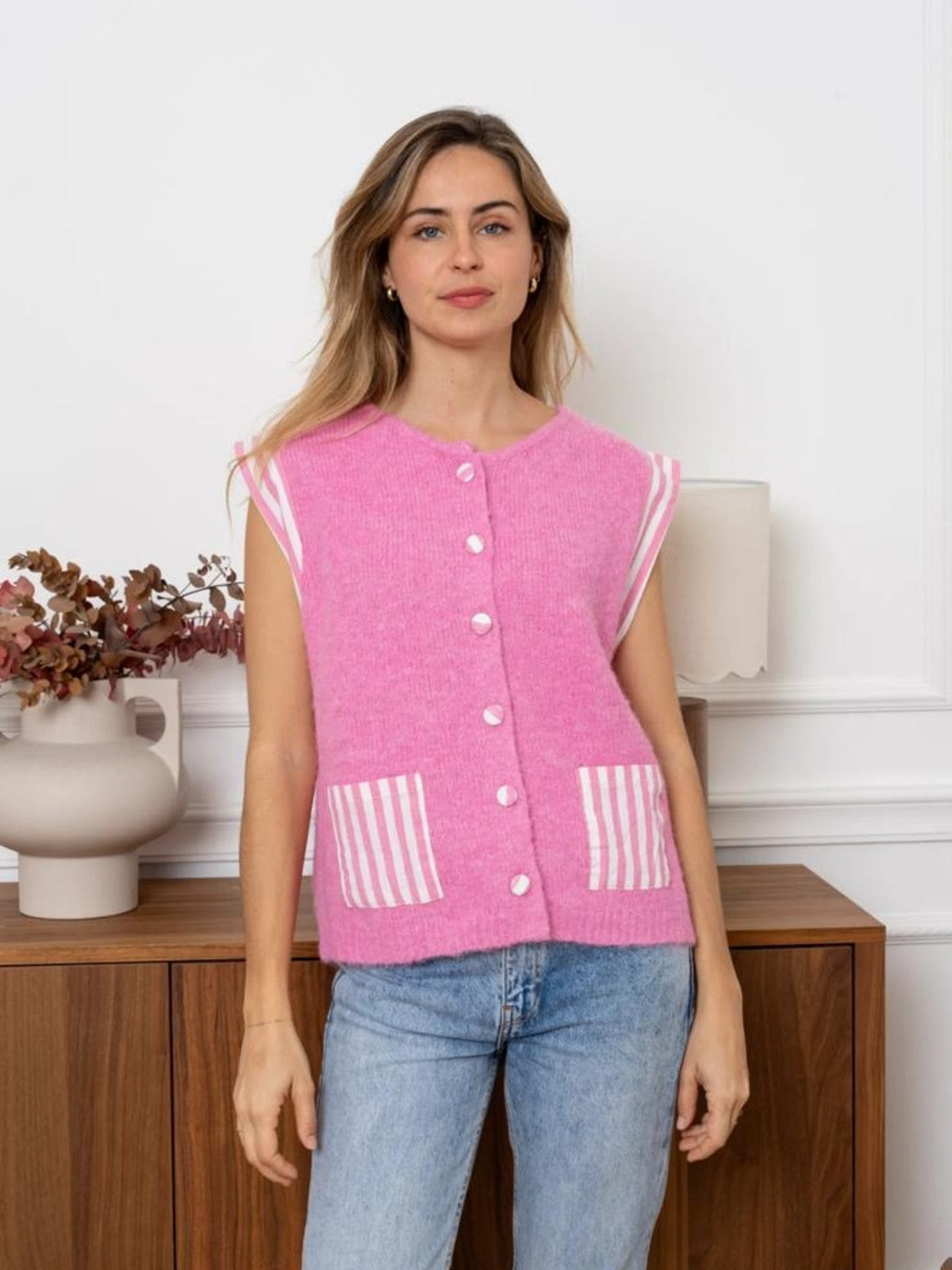 Ellie Fuchsia Waistcoat