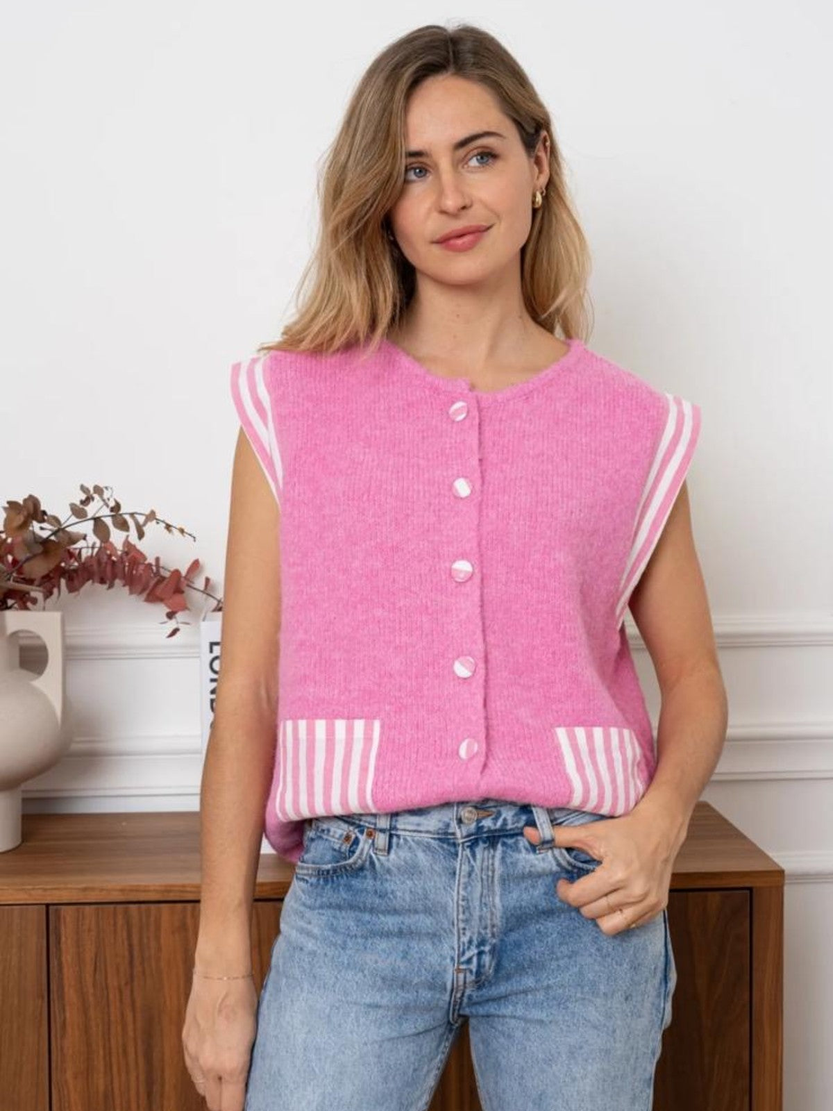 Ellie Fuchsia Waistcoat