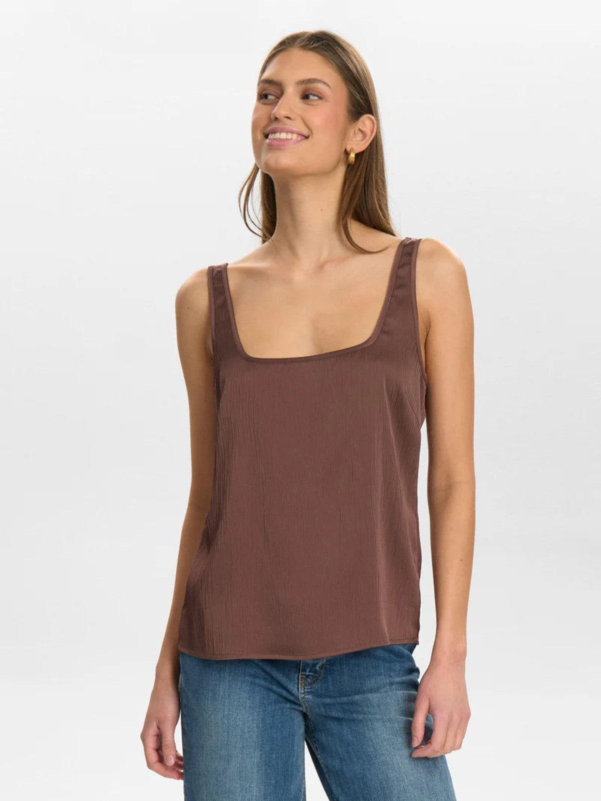 Ivory Brown Top