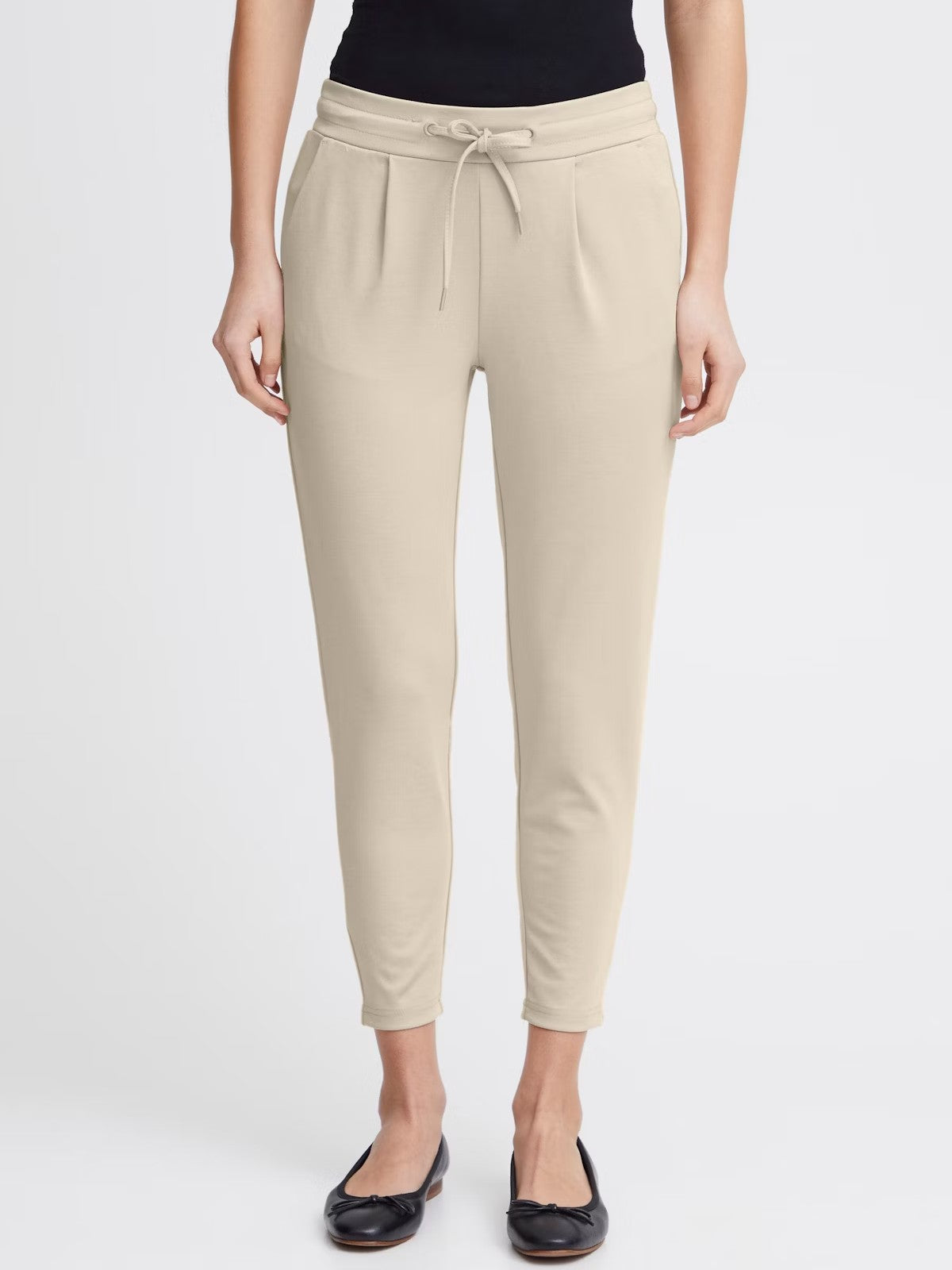 Kate Beige Cropped Pant