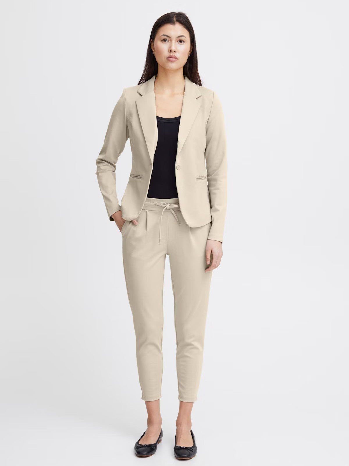 Kate Beige Cropped Pant