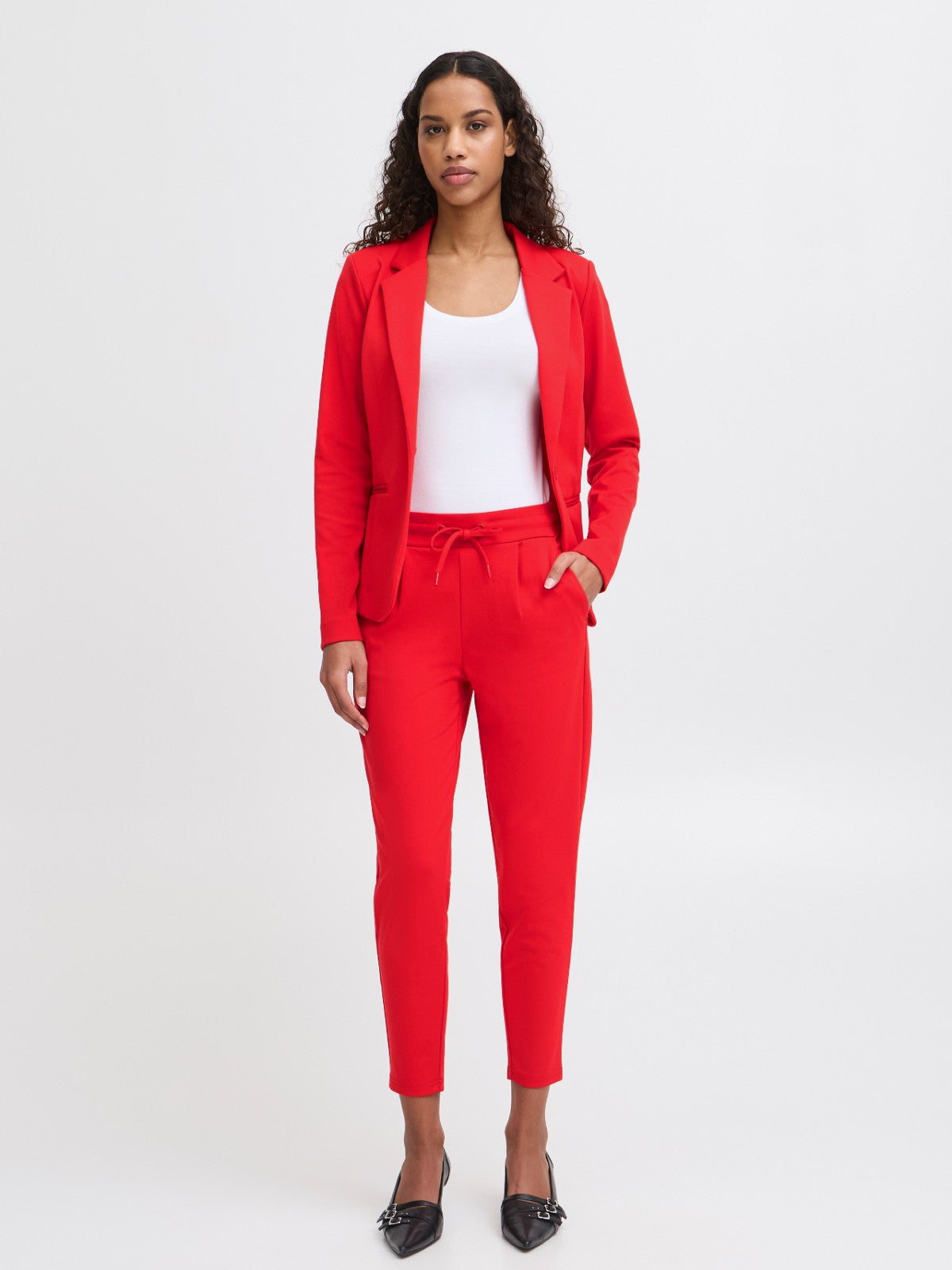 Kate Red Cropped Pant