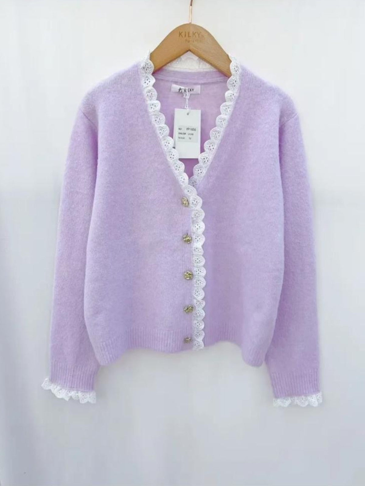 Paula Lilac Cardigan