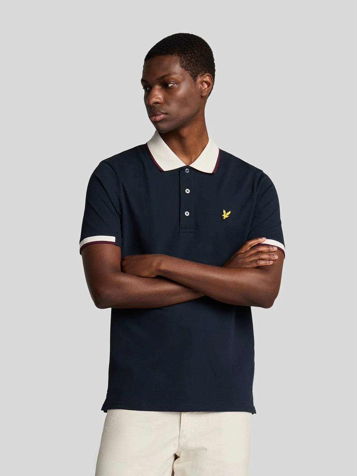 Navy Half Tipped Polo Shirt