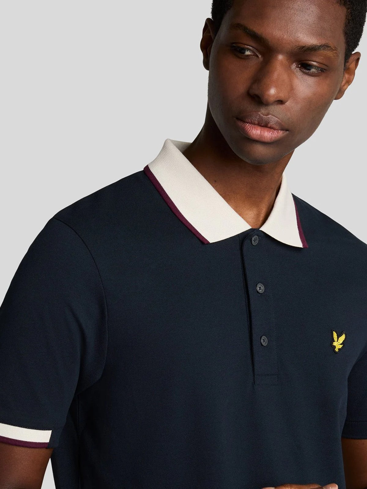 Navy Half Tipped Polo Shirt