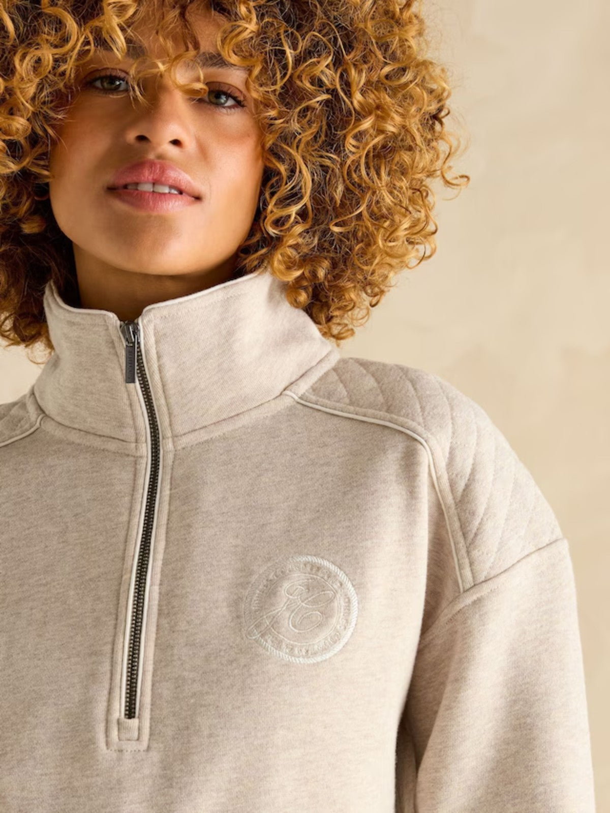 Racquet Beige Sweatshirt